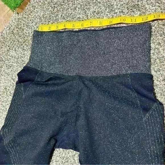 Athleta Twilight Tights Womens Size Small Navy/Silver Seamless High Rise Gym - Picture 7 of 9